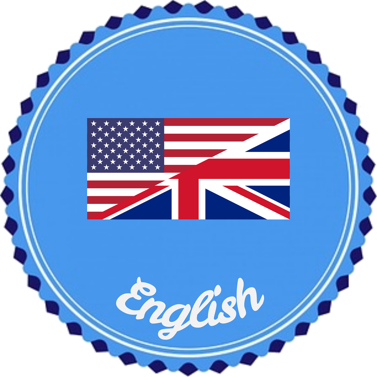 badge, flair, english